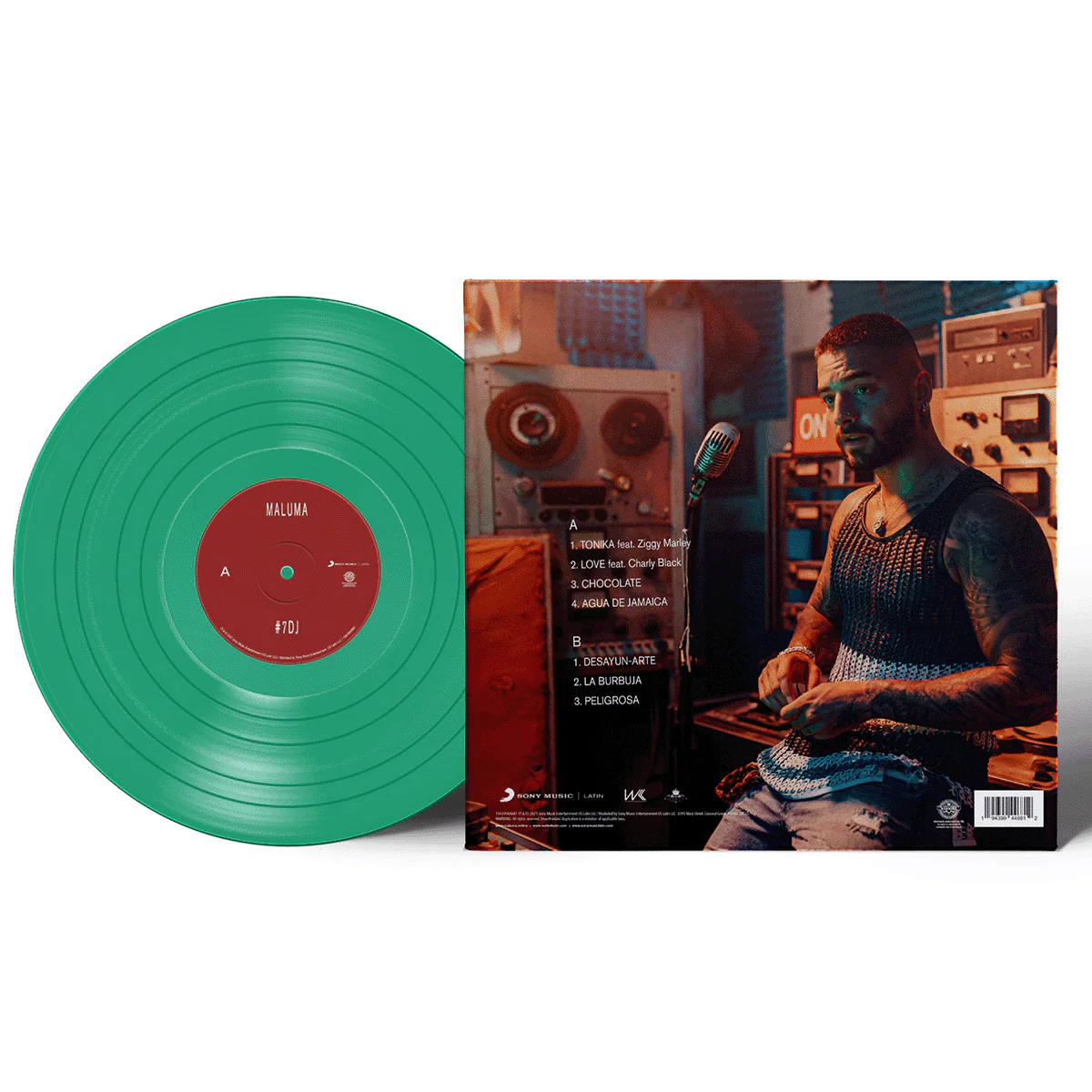 Maluma - #7DJ (7 Dias En Jamaica) Turquoise Vinyl LP - Image 3