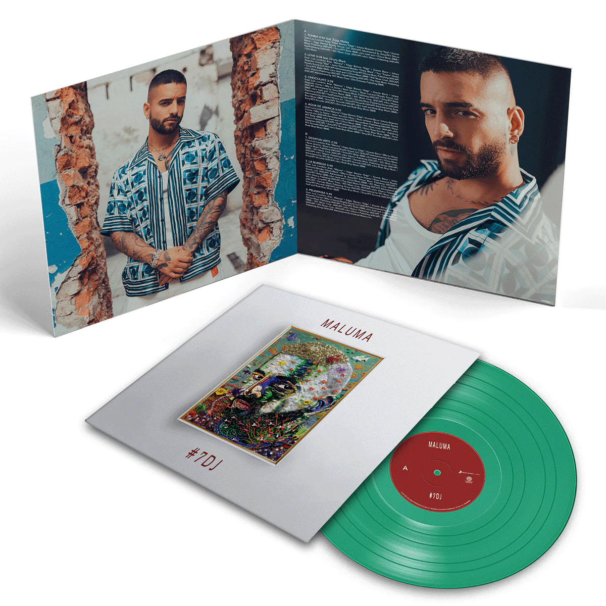 Maluma - #7DJ (7 Dias En Jamaica) Turquoise Vinyl LP - Image 4
