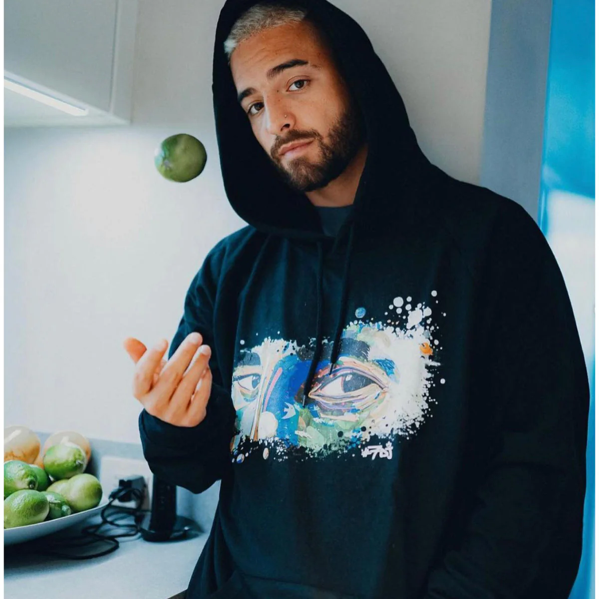 Maluma - #7DJ Black Logo Hoodie - Image 3