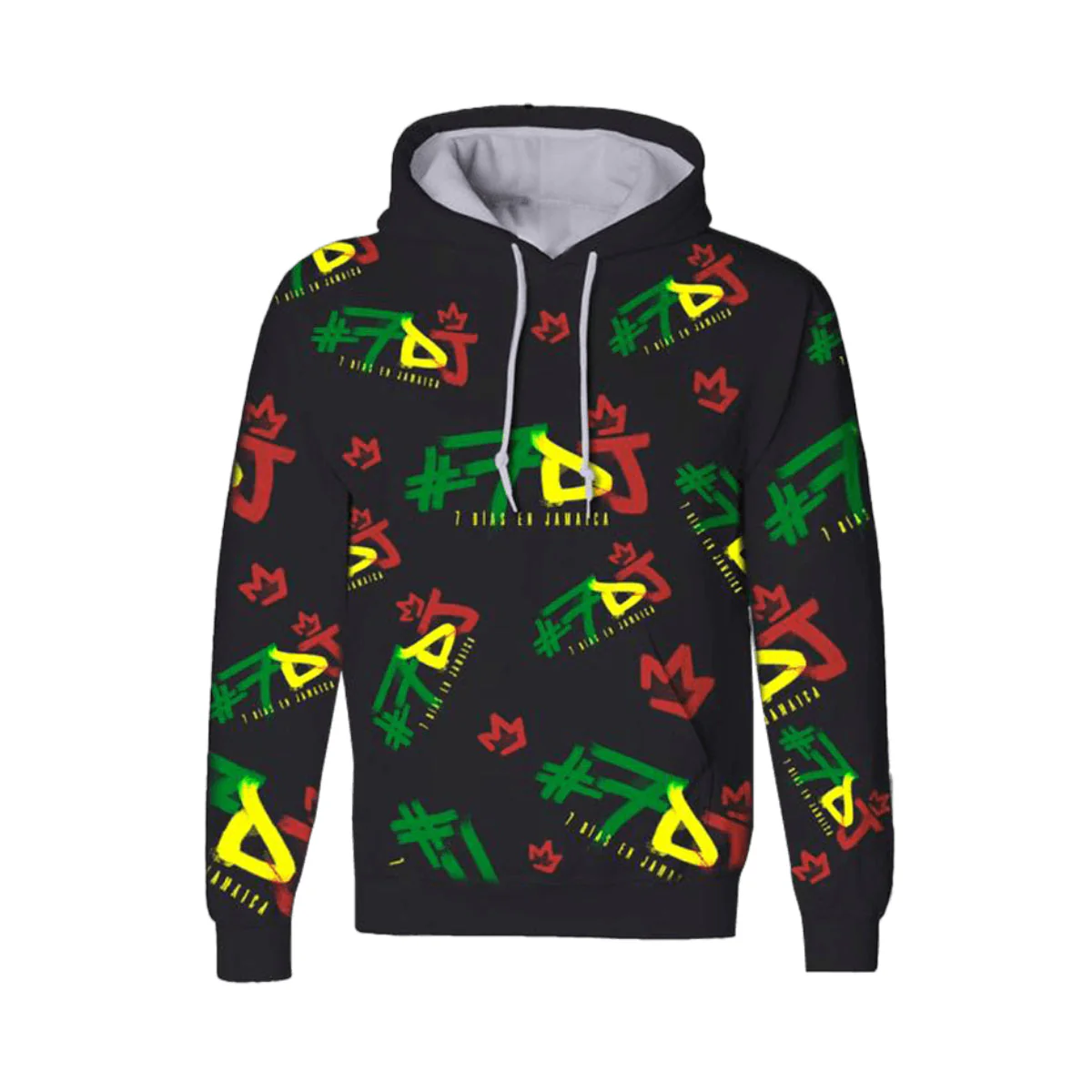 Maluma - #7DJ Color Logo All-Over Hoodie - Image 3