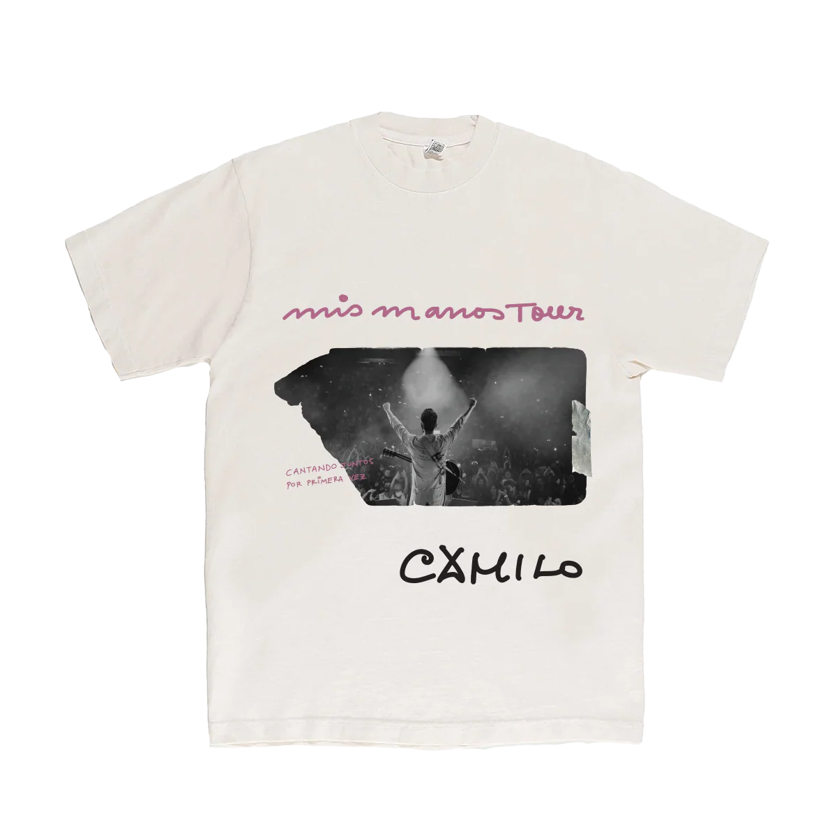 Camilo Mis Manos Tour Recap Crème T-Shirt