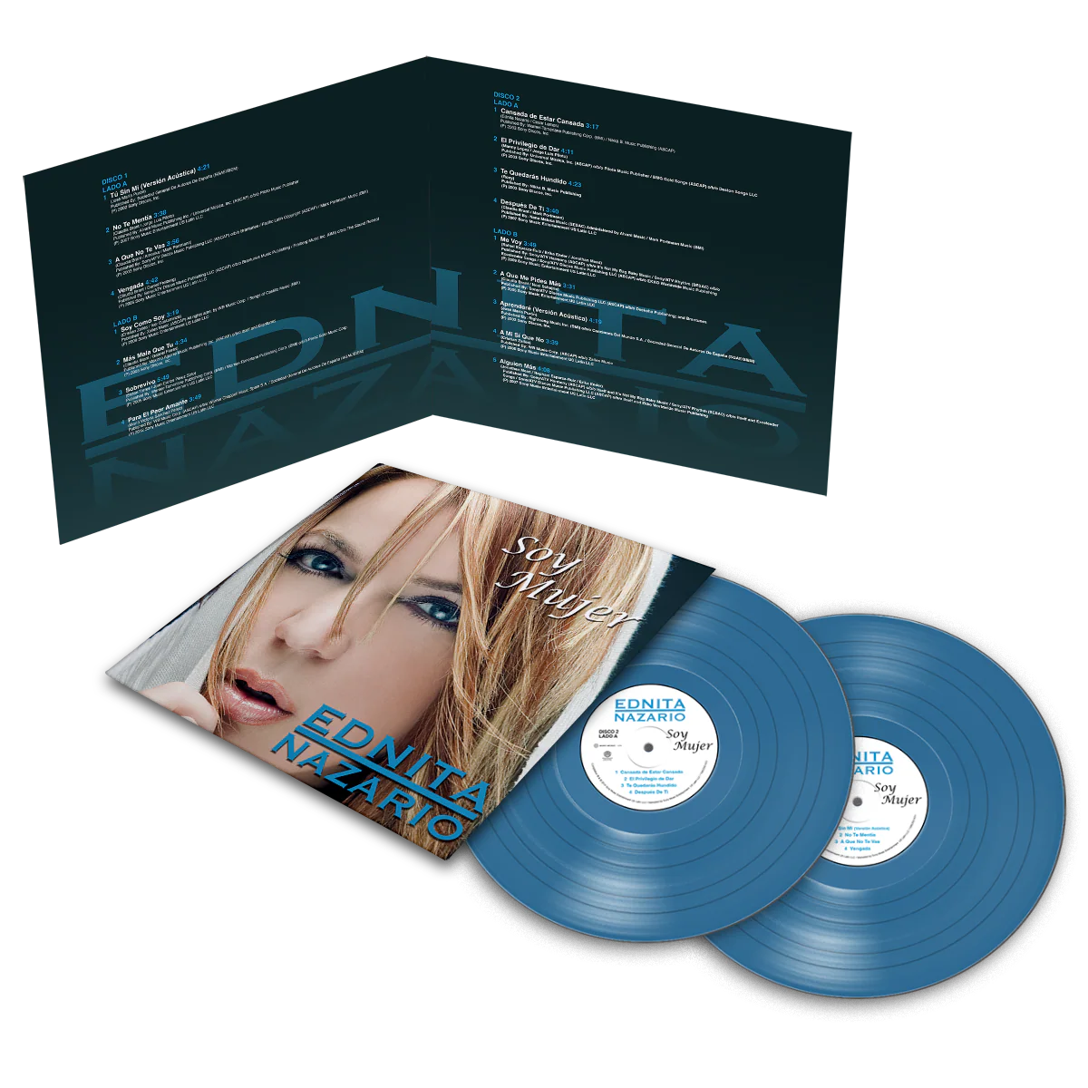 Ednita Nazario - Soy Mujer Aqua Vinyl 2LP - Image 3
