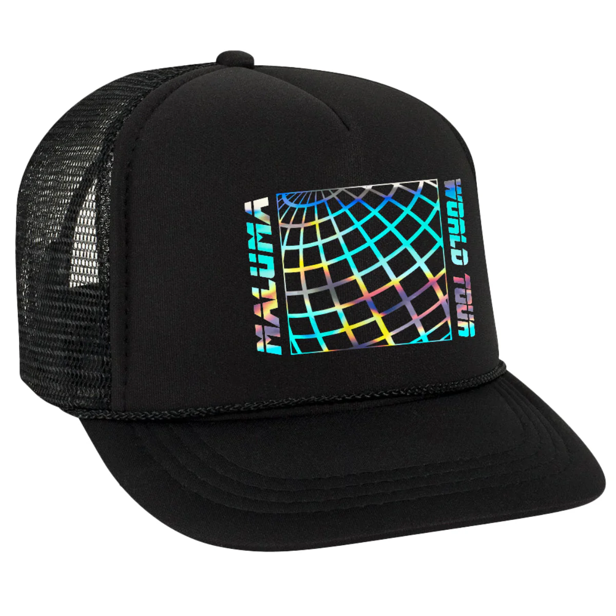 Maluma Iridescent Foil Black Trucker Hat - Image 2