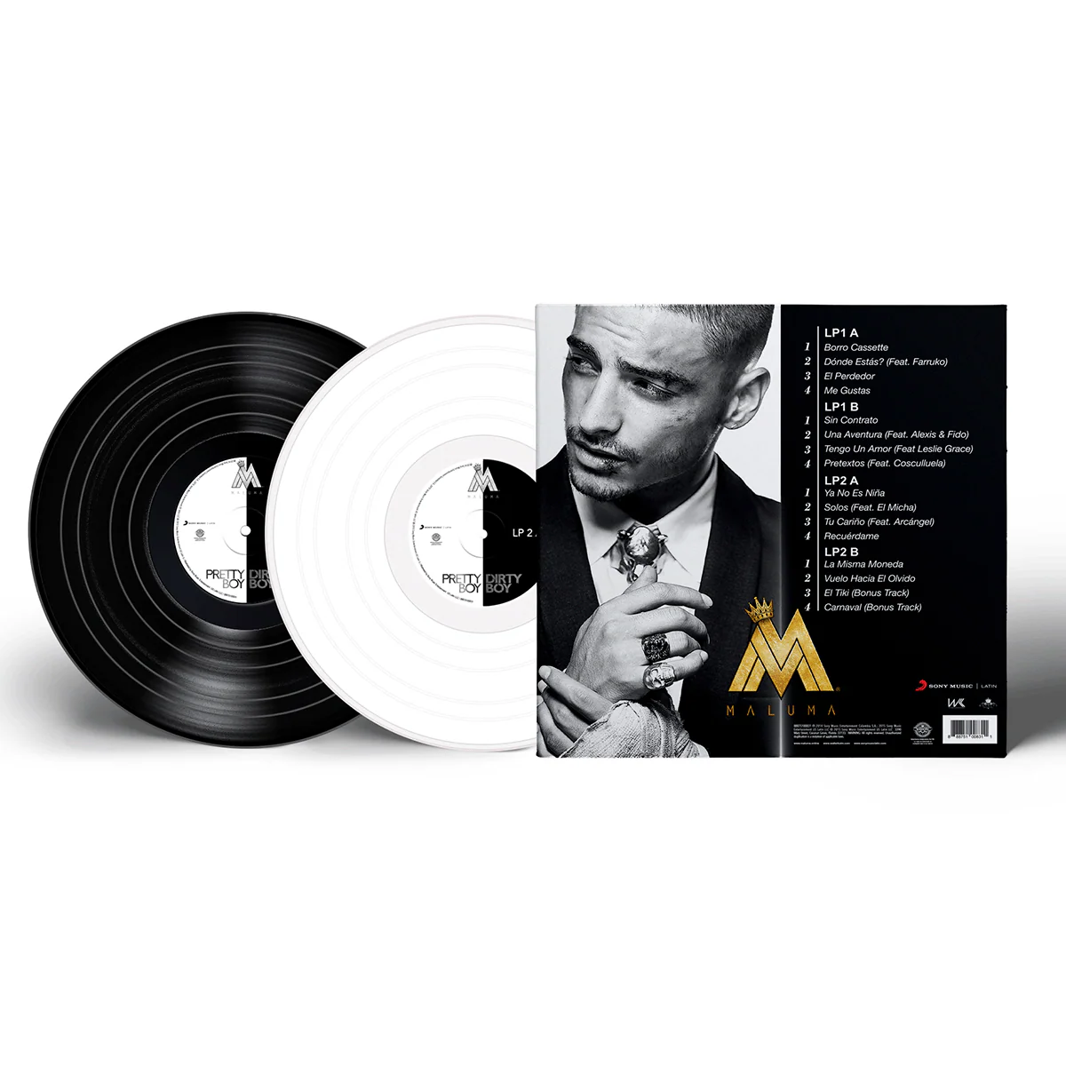 Maluma - Pretty Boy, Dirty Boy White & Black Vinyl 2LP - Image 3