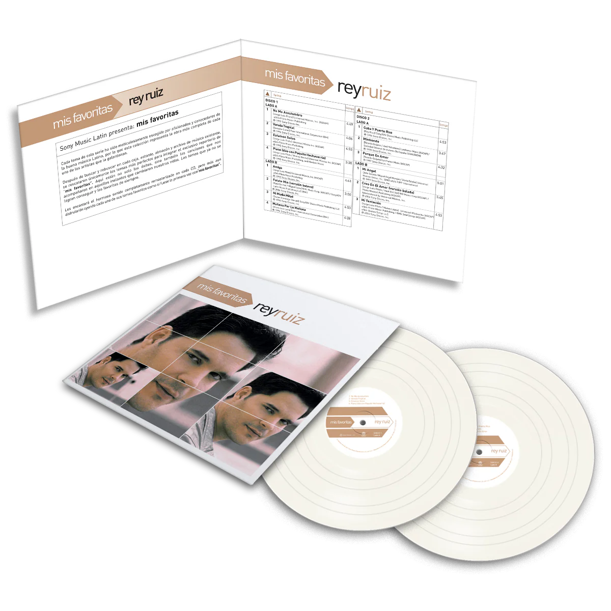 Rey Ruiz - Mis Favoritas Light Beige Vinyl 2LP - Image 3