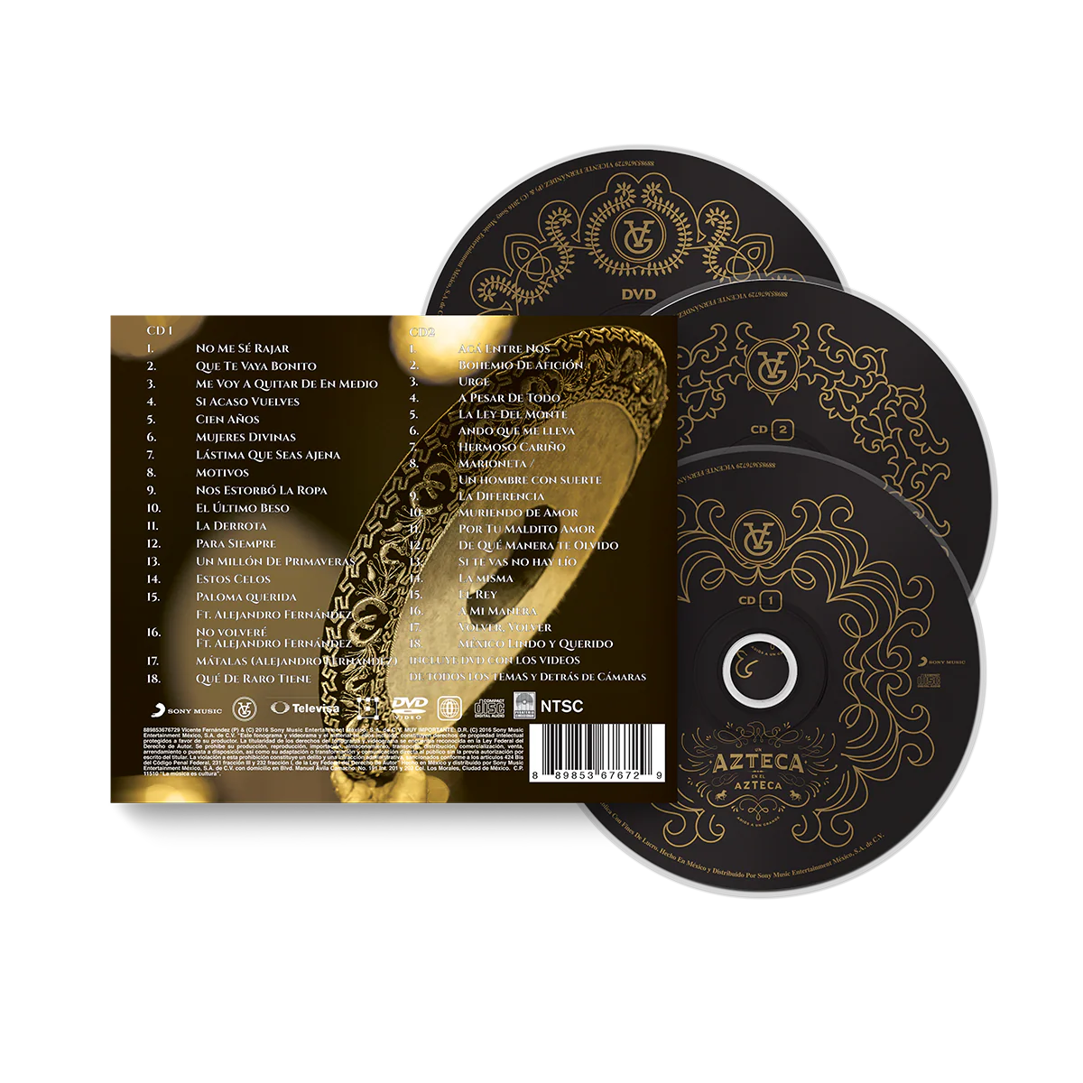 Vicente Fernández - Un Azteca en el Azteca 2 Disc CD + DVD - Image 3