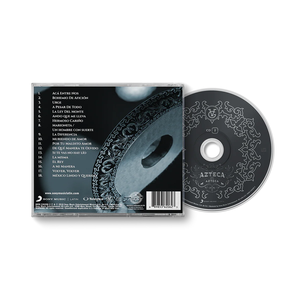 Vicente Fernández - Un Azteca en el Azteca, Vol. 2 CD - Image 3